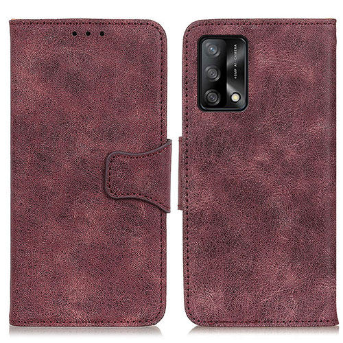 Leather Case Stands Flip Cover Holder M03L for Oppo A74 4G Purple