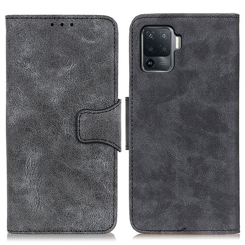 Leather Case Stands Flip Cover Holder M03L for Oppo A94 4G Black