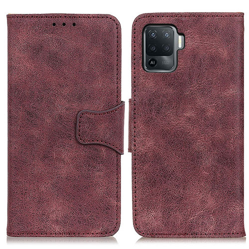 Leather Case Stands Flip Cover Holder M03L for Oppo A94 4G Purple