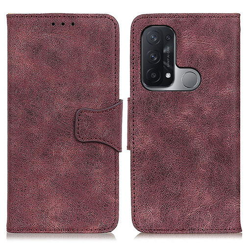 Leather Case Stands Flip Cover Holder M03L for Oppo Reno5 A Purple