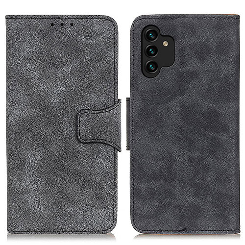 Leather Case Stands Flip Cover Holder M03L for Samsung Galaxy A04s Black