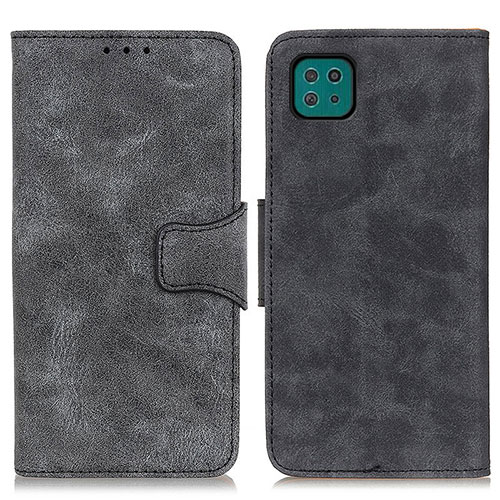 Leather Case Stands Flip Cover Holder M03L for Samsung Galaxy A22 5G Black