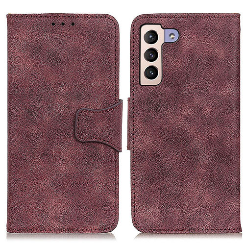 Leather Case Stands Flip Cover Holder M03L for Samsung Galaxy S21 Plus 5G Purple