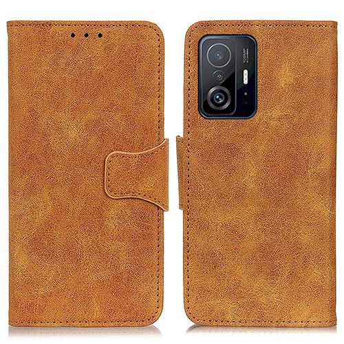 Leather Case Stands Flip Cover Holder M03L for Xiaomi Mi 11T 5G Khaki