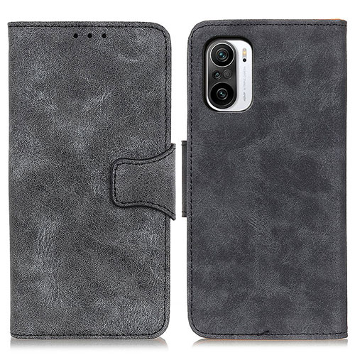 Leather Case Stands Flip Cover Holder M03L for Xiaomi Poco F3 5G Black