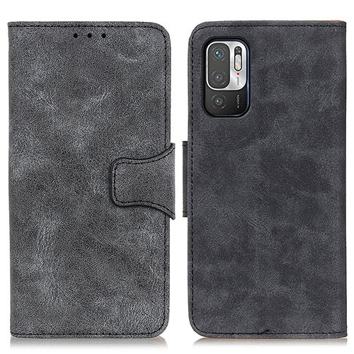 Leather Case Stands Flip Cover Holder M03L for Xiaomi Redmi Note 10T 5G Black