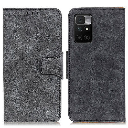 Leather Case Stands Flip Cover Holder M03L for Xiaomi Redmi Note 11 4G (2021) Black