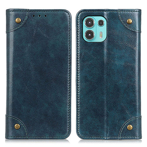 Leather Case Stands Flip Cover Holder M04L for Motorola Moto Edge 20 Lite 5G Blue