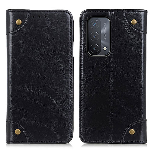 Leather Case Stands Flip Cover Holder M04L for Oppo A93 5G Black