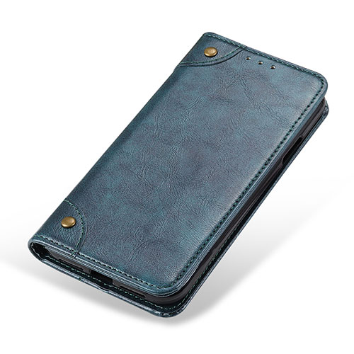 Leather Case Stands Flip Cover Holder M04L for Samsung Galaxy A02s Blue