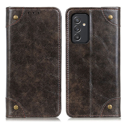 Leather Case Stands Flip Cover Holder M04L for Samsung Galaxy A05s Bronze