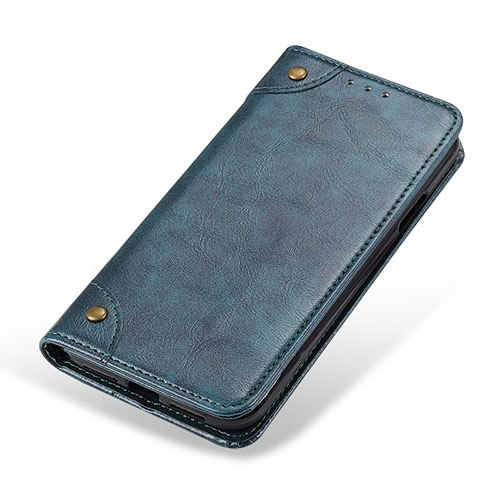 Leather Case Stands Flip Cover Holder M04L for Samsung Galaxy A52 4G Blue