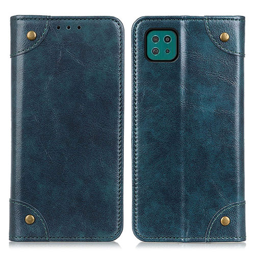 Leather Case Stands Flip Cover Holder M04L for Samsung Galaxy F42 5G Blue