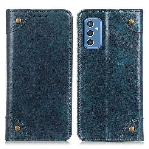 Leather Case Stands Flip Cover Holder M04L for Samsung Galaxy M52 5G Blue