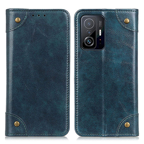 Leather Case Stands Flip Cover Holder M04L for Xiaomi Mi 11T Pro 5G Blue