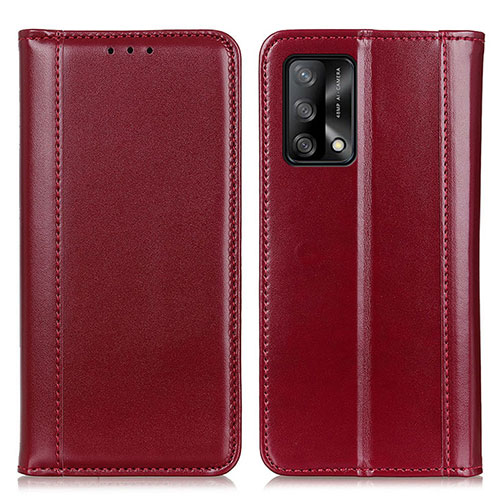 Leather Case Stands Flip Cover Holder M05L for Oppo F19 Red