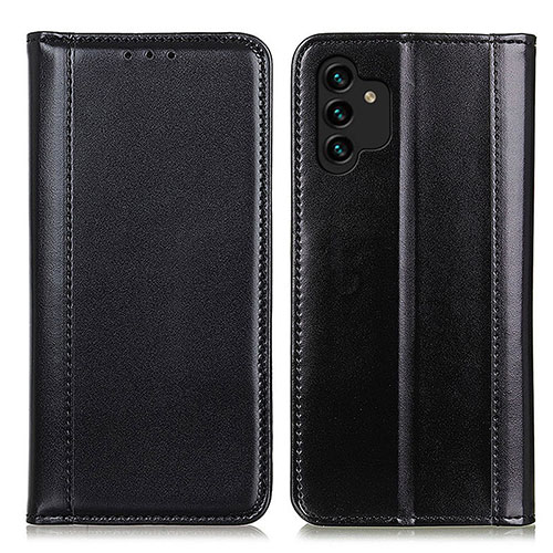 Leather Case Stands Flip Cover Holder M05L for Samsung Galaxy A04s Black