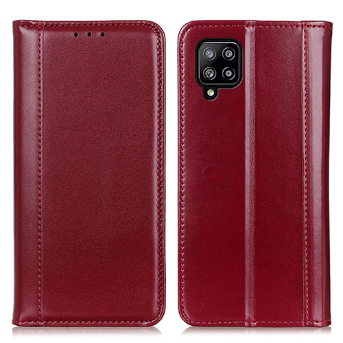 Leather Case Stands Flip Cover Holder M05L for Samsung Galaxy A22 4G Red