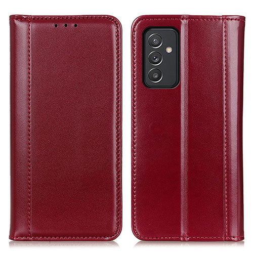 Leather Case Stands Flip Cover Holder M05L for Samsung Galaxy A24 4G Red