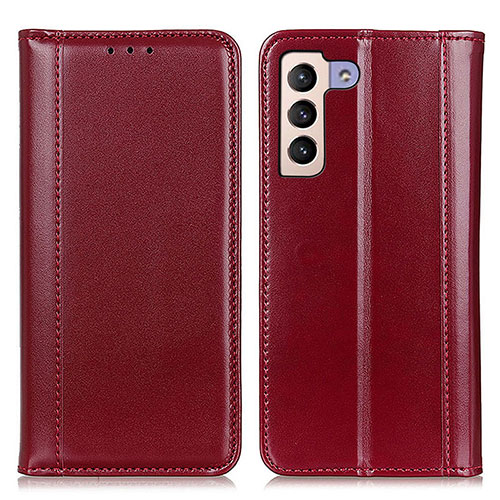 Leather Case Stands Flip Cover Holder M05L for Samsung Galaxy S21 Plus 5G Red