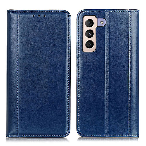 Leather Case Stands Flip Cover Holder M05L for Samsung Galaxy S22 Plus 5G Blue