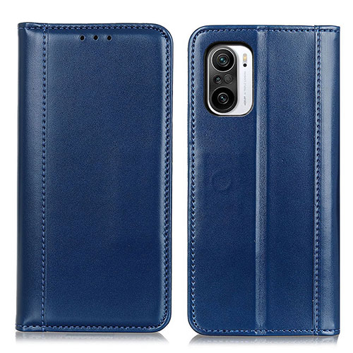 Leather Case Stands Flip Cover Holder M05L for Xiaomi Mi 11i 5G Blue