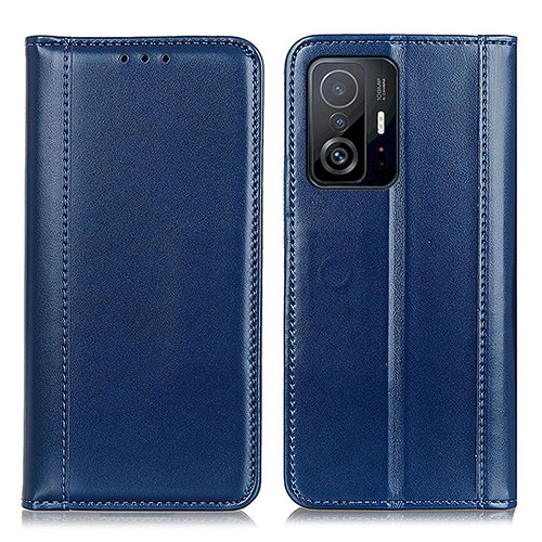 Leather Case Stands Flip Cover Holder M05L for Xiaomi Mi 11T 5G Blue