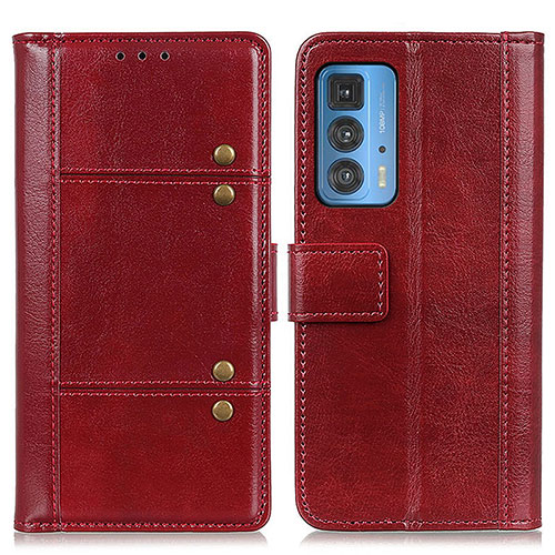 Leather Case Stands Flip Cover Holder M06L for Motorola Moto Edge S Pro 5G Red