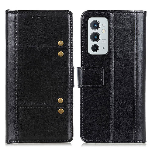 Leather Case Stands Flip Cover Holder M06L for OnePlus 9RT 5G Black