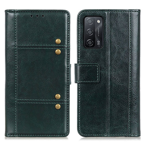 Leather Case Stands Flip Cover Holder M06L for Oppo A53s 5G Green