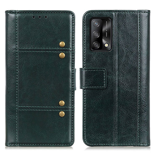 Leather Case Stands Flip Cover Holder M06L for Oppo A74 4G Green