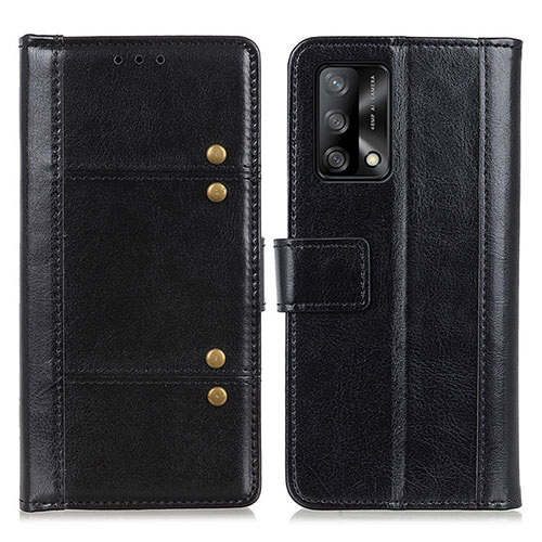 Leather Case Stands Flip Cover Holder M06L for Oppo F19 Black