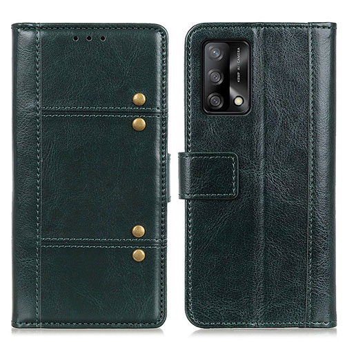 Leather Case Stands Flip Cover Holder M06L for Oppo F19 Green