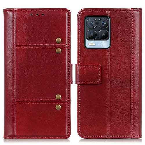 Leather Case Stands Flip Cover Holder M06L for Realme 8 4G Red