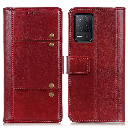 Leather Case Stands Flip Cover Holder M06L for Realme 9 5G India Red