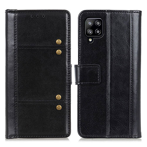 Leather Case Stands Flip Cover Holder M06L for Samsung Galaxy A22 4G Black