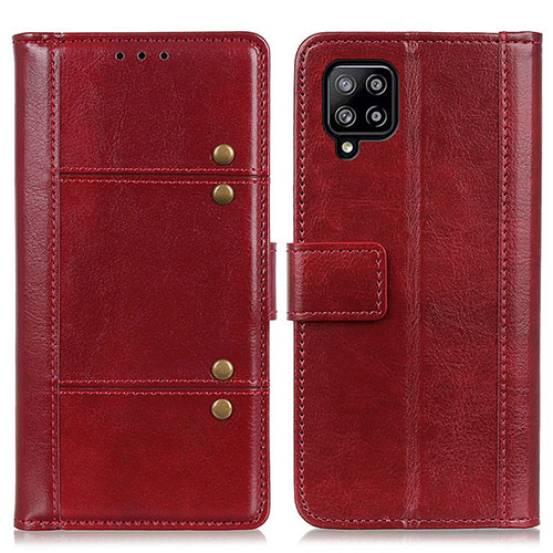 Leather Case Stands Flip Cover Holder M06L for Samsung Galaxy A22 4G Red