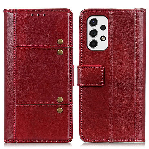 Leather Case Stands Flip Cover Holder M06L for Samsung Galaxy A53 5G Red