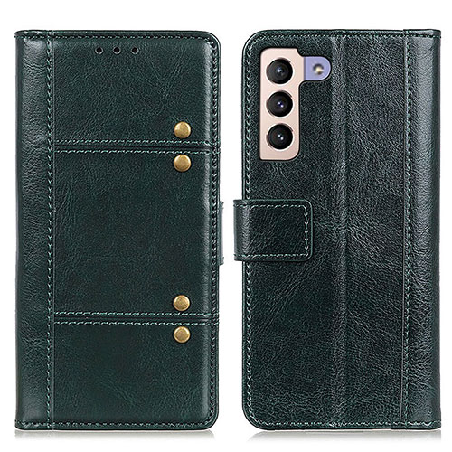 Leather Case Stands Flip Cover Holder M06L for Samsung Galaxy S21 Plus 5G Green