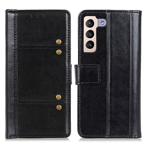 Leather Case Stands Flip Cover Holder M06L for Samsung Galaxy S22 Plus 5G Black