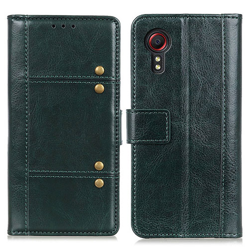 Leather Case Stands Flip Cover Holder M06L for Samsung Galaxy XCover 5 SM-G525F Green