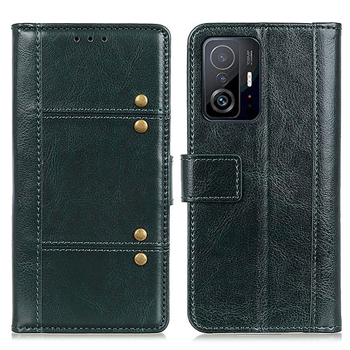 Leather Case Stands Flip Cover Holder M06L for Xiaomi Mi 11T 5G Green