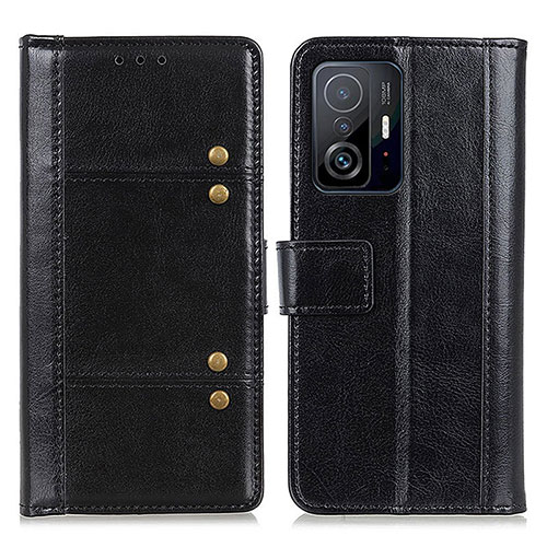 Leather Case Stands Flip Cover Holder M06L for Xiaomi Mi 11T Pro 5G Black