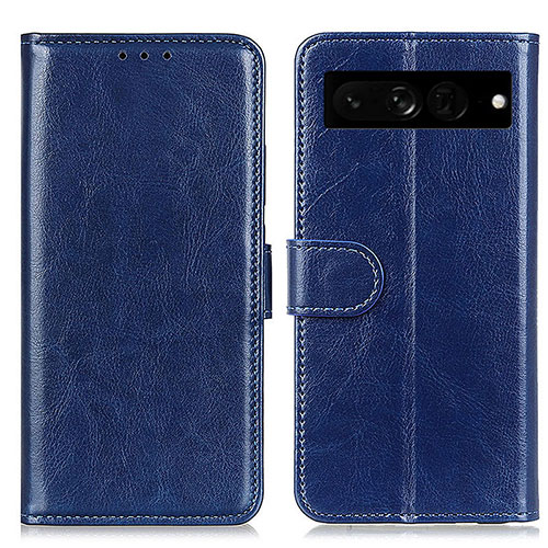 Leather Case Stands Flip Cover Holder M07L for Google Pixel 7 Pro 5G Blue