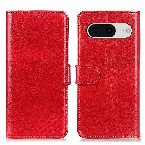 Leather Case Stands Flip Cover Holder M07L for Google Pixel 8 5G Red