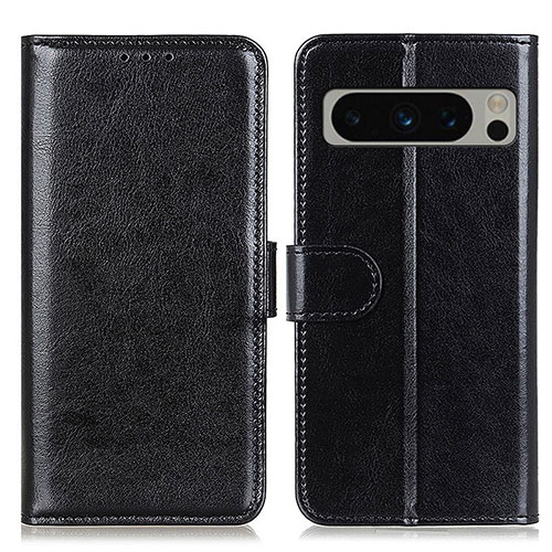 Leather Case Stands Flip Cover Holder M07L for Google Pixel 8 Pro 5G Black