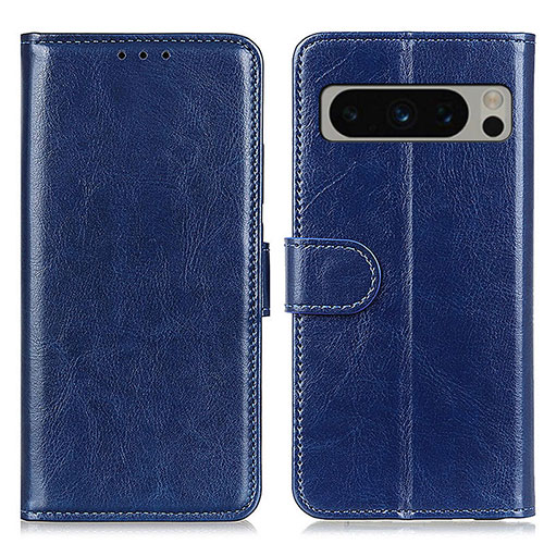 Leather Case Stands Flip Cover Holder M07L for Google Pixel 8 Pro 5G Blue