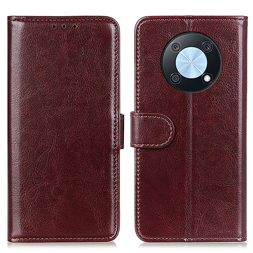 Leather Case Stands Flip Cover Holder M07L for Huawei Enjoy 50 Pro Brown