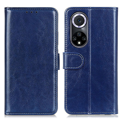 Leather Case Stands Flip Cover Holder M07L for Huawei Honor 50 5G Blue