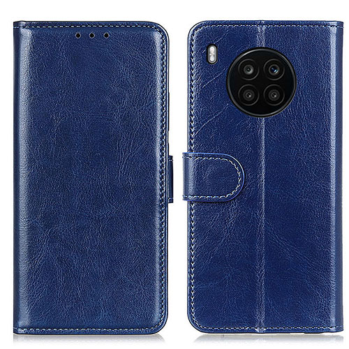 Leather Case Stands Flip Cover Holder M07L for Huawei Honor 50 Lite Blue